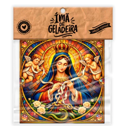 Ímã de Geladeira Nossa Senhora Desatadora dos Nós 7,5x7,5cm