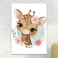 Kit 2 Placas Decorativas Leão e Girafa - comprar online