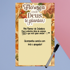 Mini Planner Magnético Floresça Onde Deus te Plantar