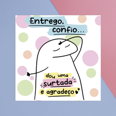 Ímã de Geladeira Flork Entrego Surtada Agradeço 7,5x7,5cm