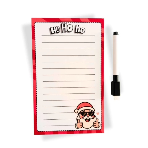 Mini Planner Magnético Natal HO HO HO – Com Caneta 12x19,5cm - comprar online