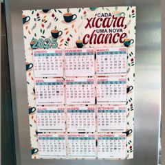 Calendário 2025 CAFÉ 21x30cm Cada Xícara Uma Nova Chance - Rei dos Ímãs