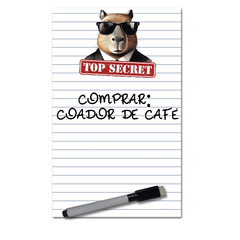 Mini Planner Magnético Capivara Anotações c/ Caneta Ímã 12x19,5 cm - Rei dos Ímãs