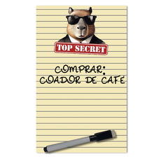 Mini Planner Magnético Capivara Anotações c/ Caneta Ímã 12x19,5 cm - loja online