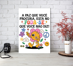 Placa Decorativa A Paz Que Você Procura