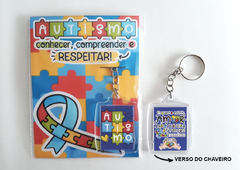 Chaveiro Acrílico + Tag Autismo 3x4cm - Rei dos Ímãs