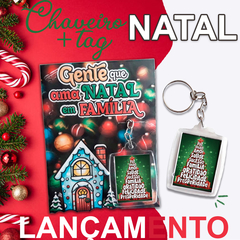 Chaveiro Acrílico + Tag Natal 3x4cm