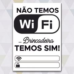 Imagem do Placa Decorativa p/ anotar Wi-fi