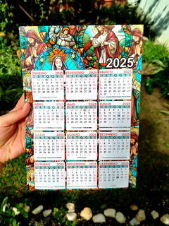 Calendário 2025 Cristão Jesus Arte Sacra 21x30cm - comprar online