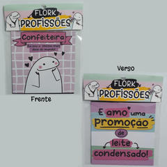 Pacote 2 Ímãs de Geladeira Flork Profissões 7,5x7,5cm Frente e Verso - Rei dos Ímãs