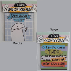 Pacote 2 Ímãs de Geladeira Flork Profissões 7,5x7,5cm Frente e Verso - loja online