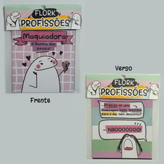 Imagem do Pacote 2 Ímãs de Geladeira Flork Profissões 7,5x7,5cm Frente e Verso