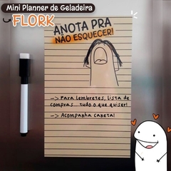 Mini Planner Magnético Flork Amarelo Anotações c/ Caneta Ímã 12x19,5 cm - comprar online