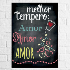 Placa Decorativa O Melhor Tempero Amor MDF