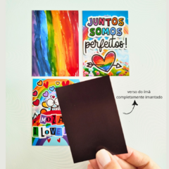 Pacote 4 Ímãs de Geladeira Juntos Somos Perfeitos LGBTQIA+ LGBT - comprar online