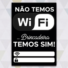 Placa Decorativa p/ anotar Wi-fi