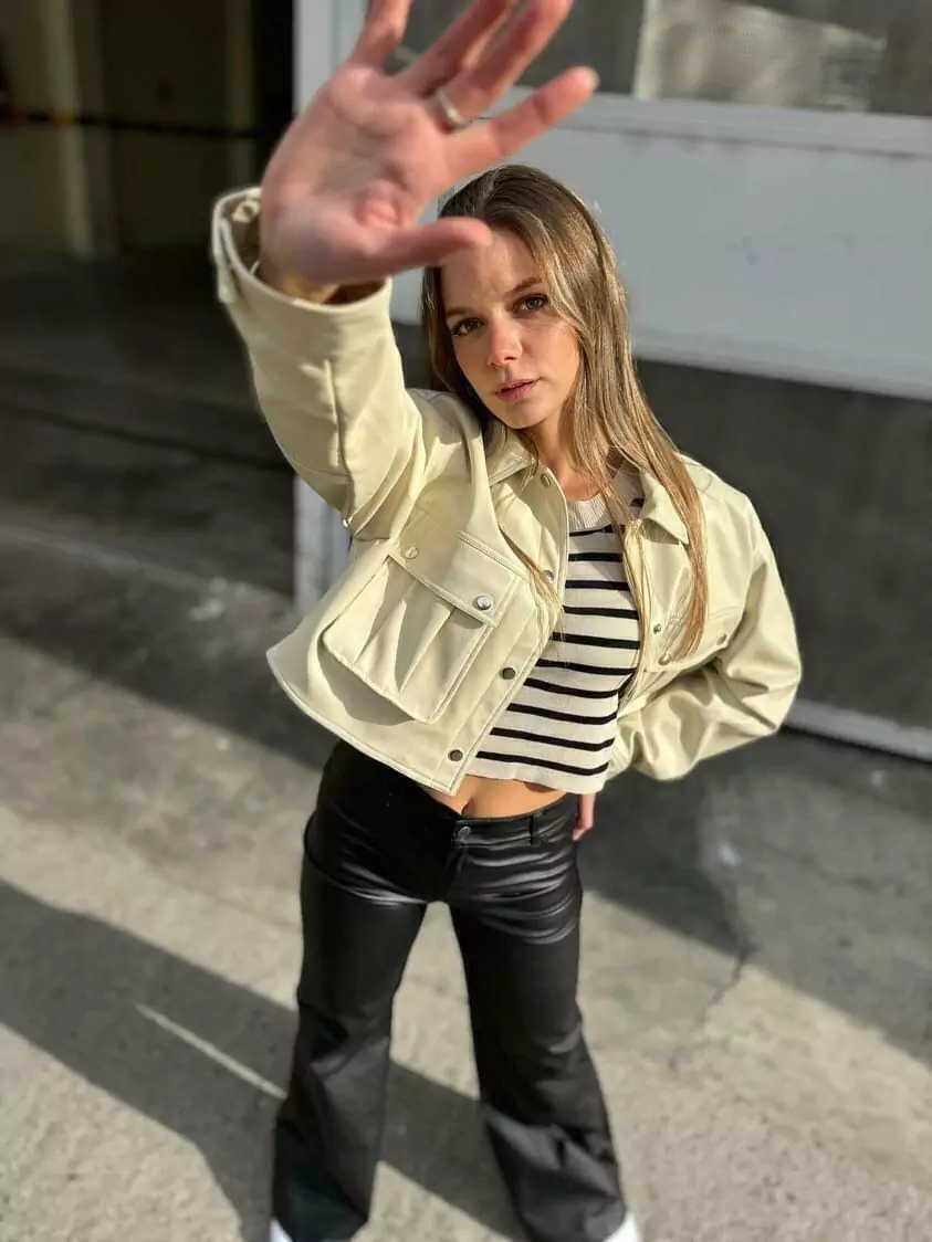 Campera Eco Cuero Bomber Baines