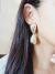 Brinco Vintage Dourado ou Prateado Formato de Ampulheta