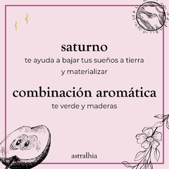 BOX SATURNO. BAJA TUS SUEÑOS A TIERRA - MATERIALIZA. AROMAS: TE VERDE Y MADERAS. - comprar online