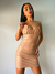 VESTIDO CUERO BEIGE
