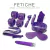 7 piezas purple BONDAGE SET + VIBRO