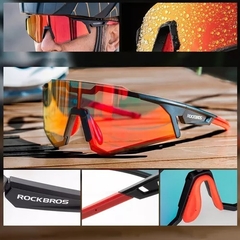 Lente Rockbros Sp 291 negro y rojo