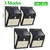 3 modo à prova dwaterproof água 230 led solar sensor de movimento luzes ao ar livre luz solar rua alimentado lâmpada de parede para decoração do jardim 1-4 pces - loja online