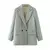 Imagem do TRAF-Blazer de trespassado feminino, gola entalhada, manga comprida, chique, sen