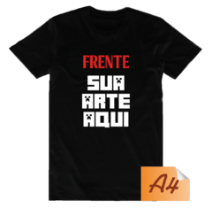 Camiseta Personalizada Preta Cores 100% algodão sua estampa logo empresa foto