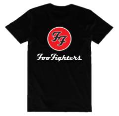 Camiseta Foo Fighters Red Logo Rock 100% Algodão