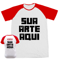 Camiseta Personalizada raglan estampa frente verso A3 empresa foto - moskoffstore