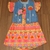 Vestido colorido com colete Kukiê