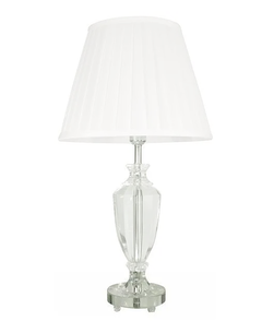 ABAJUR VIDRO CRISTAL ARMINI 50CM COM CÚPULA