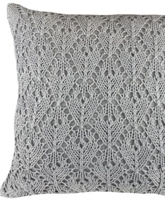 Almofada Tricô Trama 52x52 Cinza