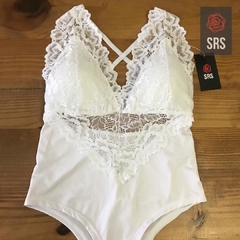 Body renda branco
