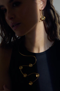 Aros Lucía - baño de oro - comprar online