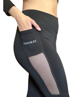 Capri Tiro Alto Lycra Mujer Deportiva con Transparencia PowerFit en internet