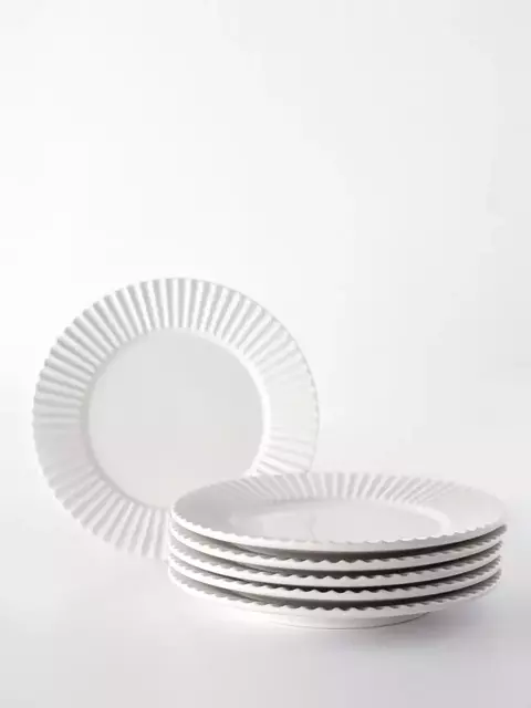 Set de 6 plato playo Plisse 26cm