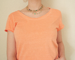 BABY LOOK BASICS LARANJA CLARO - comprar online