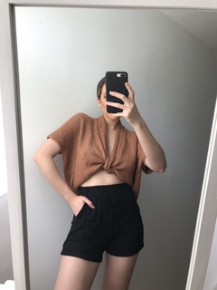 BLUSA TRANSPASSADA PARIS MARROM - comprar online