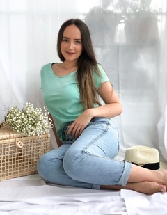 Baby Look Basics Verde Água