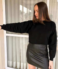 Cropped de Moletom Preto na internet
