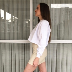 Cropped de Moletom Branco - comprar online