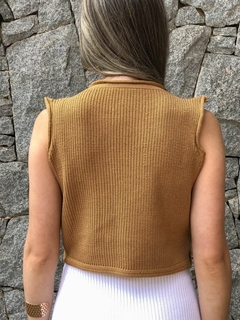 CROPPED FLORENÇA MARROM/DOURADO - comprar online