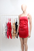 Vestido Saten Con Frunce #854A - comprar online