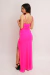 Vestido Crepe Largo Con Ballena Tiras Y Tajo #638 - comprar online