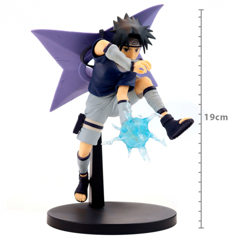 BONECO FIGURA UCHIHA SASUKE BANPRESTO NARUTO SHIPPUDEN VIBRATION STAR BANDAI
