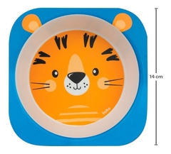 Imagem do Kit Refeição Fibra de Bambu 5 peças Tigre Buba