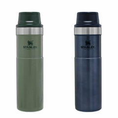 Garrafa Térmica Aço Inox 590ml Stanley Classic Trigger Action Verde/Azul ORIGINAL