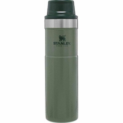 Garrafa Térmica Aço Inox 590ml Stanley Classic Trigger Action Verde/Azul ORIGINAL na internet